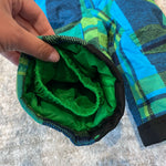 Load image into Gallery viewer, Columbia Blue Green Plaid Snow Bib Overalls 2T
