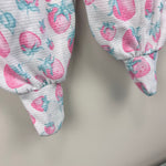 Load image into Gallery viewer, Vintage Carter's Lace Ruffle Strawberry Footie Romper 3-6 Months USA
