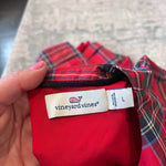 Load image into Gallery viewer, Vineyard Vines Girls' Taffeta Puff Sleeve Dress Royal Stewart Red Plaid L
