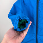 Load image into Gallery viewer, Mini Boden Cosy Sherpa-lined Anorak Jacket Moroccan Blue Dinosaur 6-7
