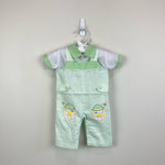 Load image into Gallery viewer, Vintage Cradle Togs Green Clown Romper 0-6 Months
