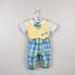 Load image into Gallery viewer, Vintage Good Lad of Philadelphia Plaid Bunny Suit Romper 3-6 Months USA
