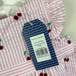 Load image into Gallery viewer, Classic Prep Childrenswear Beatrice Bubble Pink Stripe Cherries 18-24 Months NWT
