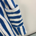 Load image into Gallery viewer, Mini Boden Blue and White Striped Towelling Romper 11-12
