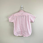 Load image into Gallery viewer, Vintage Esprit Mini Pink Umpire Stripe Short Sleeve Button Up Shirt M

