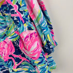 Load image into Gallery viewer, Lilly Pulitzer Girls Candice Romper Multi Flamenco Beach M 6-7
