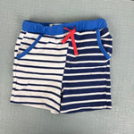 Load image into Gallery viewer, Mini Baby Boden Blue Stripe Jersey Shorts 12-18 Months
