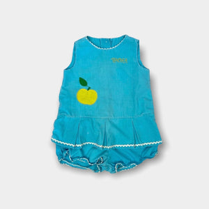 Vintage Girls 2 Piece Blue Teacher Outfit