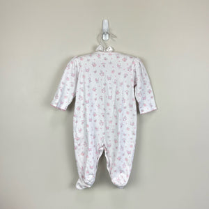 Kissy Kissy White Pink Footie 6-9 Months