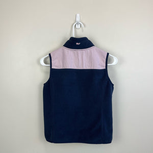 Vineyard Vines Girls Navy Blue Fleece Vest Medium 10-12