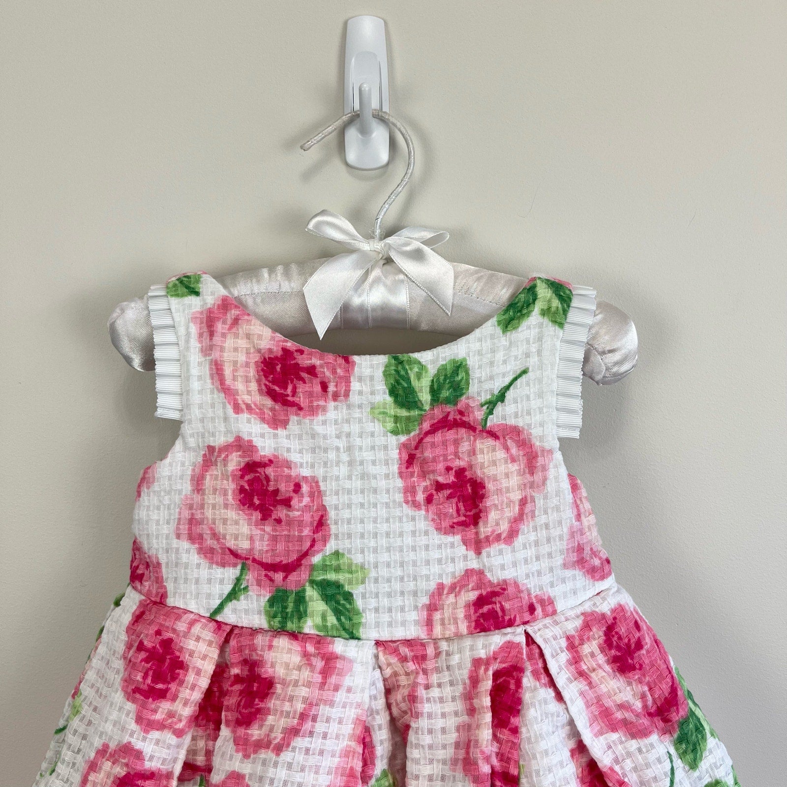 Janie and Jack Textured Rose Dress 18-24 Months