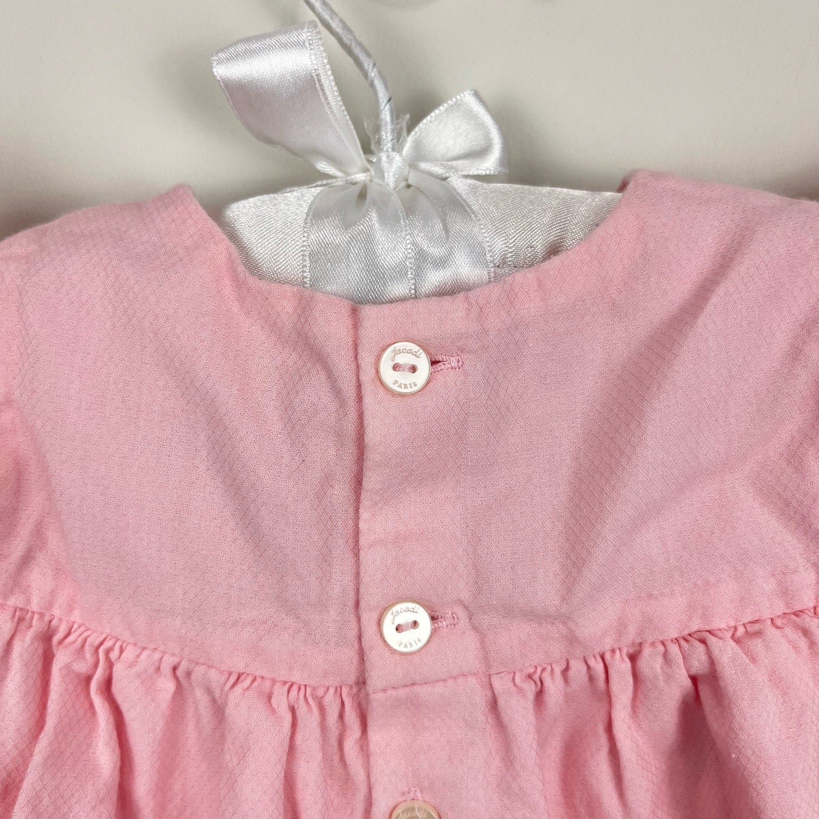 Jacadi Paris Smocked Pink Dress 12 Months