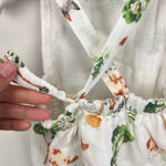 Load image into Gallery viewer, Angel Dear Organic Cotton Muslin Retro Sunsuit Romper Farm Friends 6-12 Months
