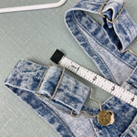 Load image into Gallery viewer, Vintage OshKosh B'gosh Acid Wash Denim Smiley Shortalls 4T USA

