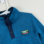 Load image into Gallery viewer, L.L. Bean Kids Sweater Fleece Half Snap Pullover Blue Medium 5-6
