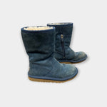 Load image into Gallery viewer, Ugg Australia K Lil Sunshine Side Zip Navy Blue Boots 12

