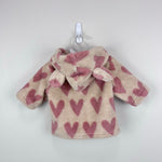 Load image into Gallery viewer, Hanna Andersson Baby Bear Jacket Recycled Marshmallow Oat Hearts 50 cm 0-3 Months
