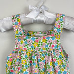 Load image into Gallery viewer, Mini Boden Organic Newborn Overalls Aqua Spring Floral 3-6 Months
