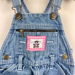 Load image into Gallery viewer, Vintage Liberty Blue Jean Teddy Bear Patch Overalls 3T
