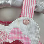 Load image into Gallery viewer, Vintage Ruth Scharf Pink Seersucker Heart Pinafore Dress 3T USA

