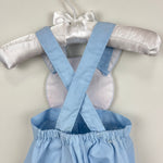 Load image into Gallery viewer, Vintage Blue Bunny Bib Sunsuit Romper Newborn
