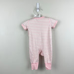 Load image into Gallery viewer, Hanna Andersson It's a Snap Romper Organic Pima Cotton Pink Stripe Newborn
