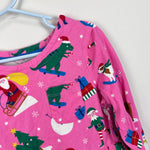 Load image into Gallery viewer, Mini Boden Long Sleeve Fun Jersey Dress Petal Pink Festive Friends 7-8 NWOT
