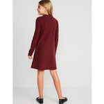 Load image into Gallery viewer, Old Navy Long-Sleeve Cozy-Knit Mock-Neck Dress for Girls Berry Nice Red M 8
