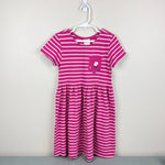 Load image into Gallery viewer, Hanna Andersson Stripe Jersey Dress Pink Peony 120 cm 6-7
