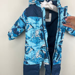 Load image into Gallery viewer, The North Face Baby Freedom Snow Suit Blue Snow Peak Mountains 6-12 Months
