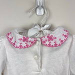 Load image into Gallery viewer, Vintage OshKosh B'gosh White Pink Embroidered Flower Collared Top 6-9
