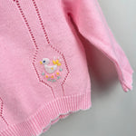 Load image into Gallery viewer, Vintage A Little Angel Original Pink Duck Sweater Baby Girl
