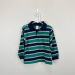 Load image into Gallery viewer, Vintage Healthtex Striped Long Sleeve Polo Shirt 5T
