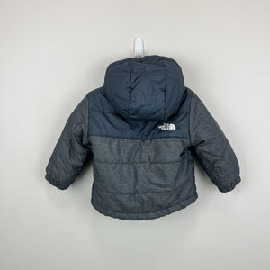 The North Face Baby Reversible Mount Chimbo Full-Zip Hooded Jacket Gray 6-12 Months