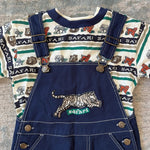 Load image into Gallery viewer, Vintage In Design Kids Blue Jean Safari Overalls Set 4T
