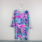 Load image into Gallery viewer, Lilly Pulitzer Girls UPF 50+ Mini Sophie Ruffle Dress in Patch to Match M 6-7
