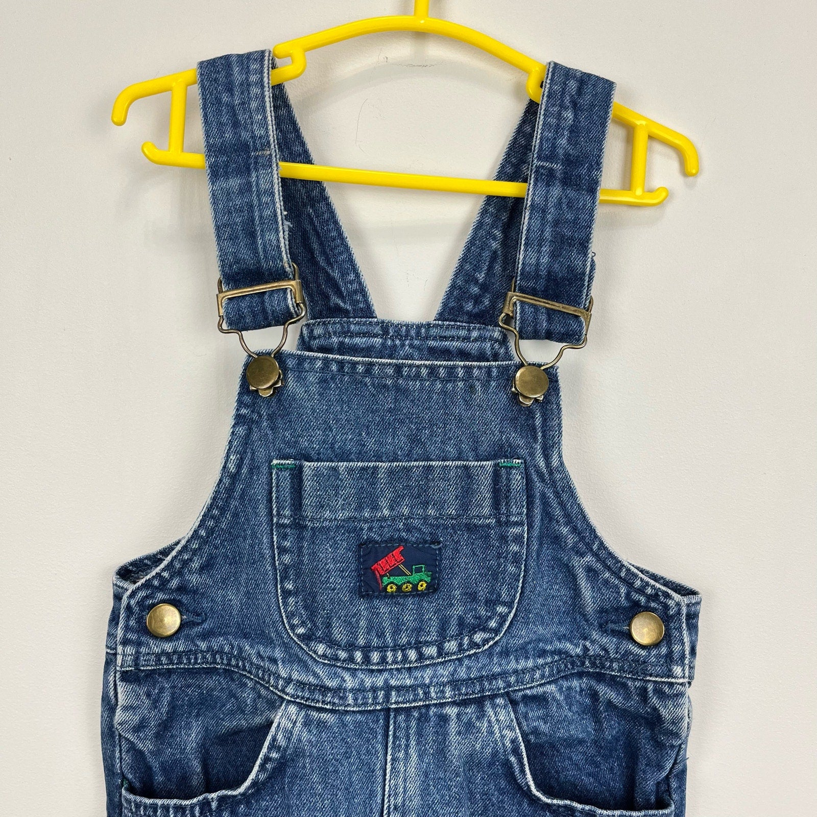 Vintage Pattiwhack Denim Dump Truck Overalls 3T