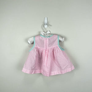 Vintage Good Lad Pink Gingham Carousel Dress Set 3-6 Months