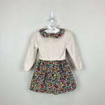 Load image into Gallery viewer, Mini Boden Cosy Floral Sweater Cord Dress 6-12 Months
