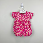 Load image into Gallery viewer, Vintage Baby Gap Pink Floral Shortall Romper
