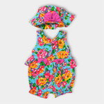 Load image into Gallery viewer, Vintage Jet Set Floral Bow Bucket Hat 12 Months
