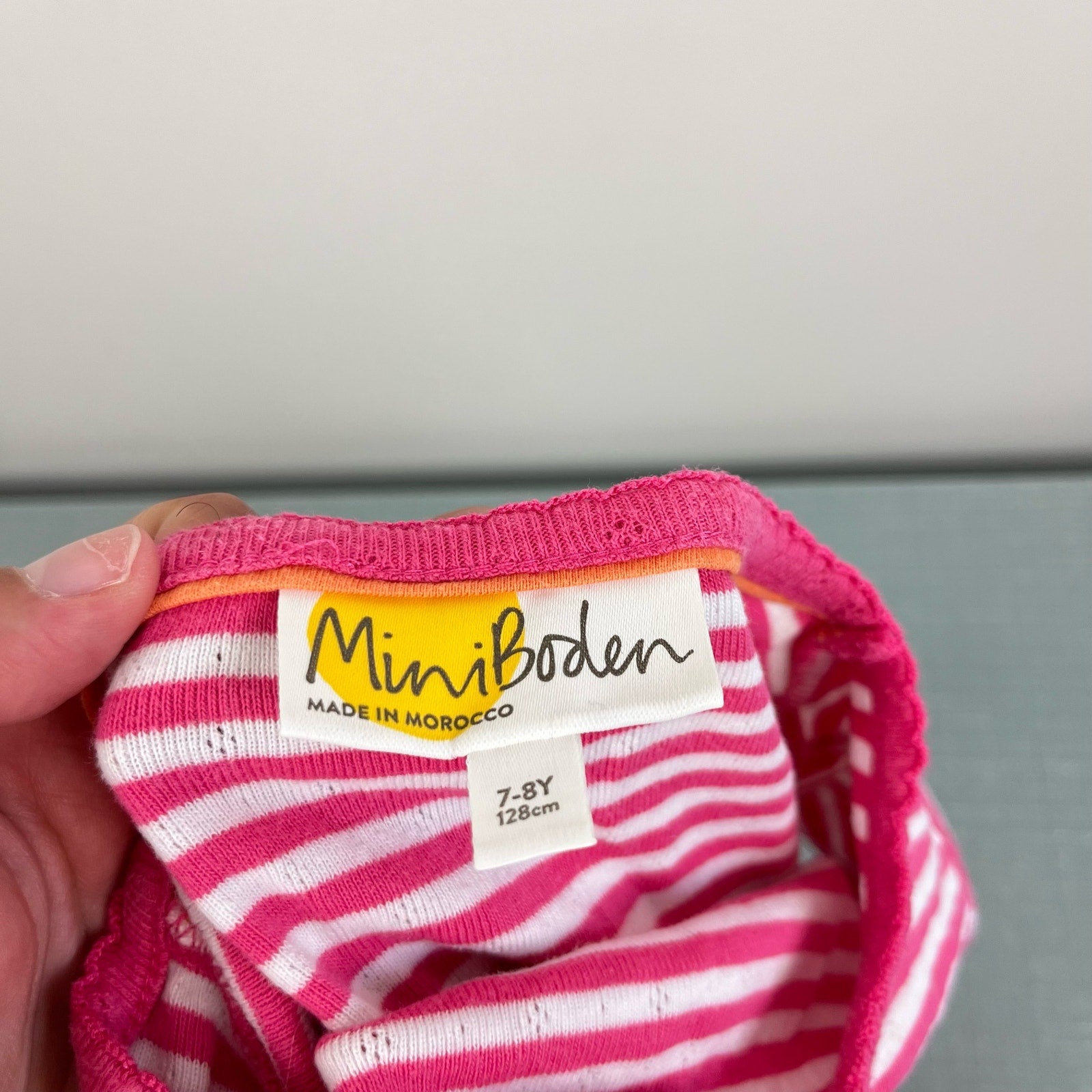 Mini Boden Supersoft Pointelle T-Shirt 7-8