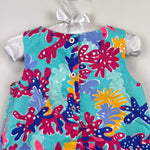 Load image into Gallery viewer, Lilly Pulitzer Girls Infant Shift Dress Aqua Trippin and Sippin 12-18 Months
