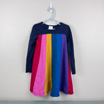 Load image into Gallery viewer, Hanna Andersson Girls Rainbow Stripe Dress 120 cm 6-7
