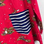 Load image into Gallery viewer, Mini Boden Printed Tunic Rockabilly Red Festive Deer 5-6 NWT
