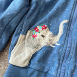Load image into Gallery viewer, Mini Boden Applique Hoodie &amp; Leggings Set Elizabethan Blue Peeping Animals 2-3
