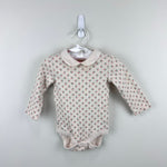 Load image into Gallery viewer, Mini Boden Long Sleeve Floral Peter Pan Collar Ribbed Bodysuit 3-6 Months
