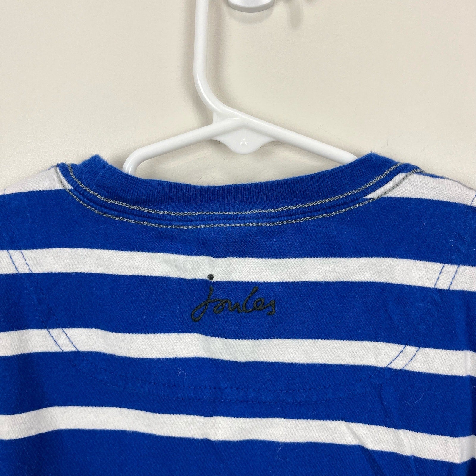 Joules Blue and White Striped Tee 5-6