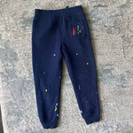 Load image into Gallery viewer, Polo Ralph Lauren Logo Fleece Jogger Pant Navy Paint Splatter 6
