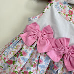 Load image into Gallery viewer, Bon Bebe Floral Bow Dress 3-6 Months
